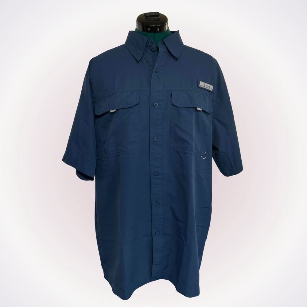 Habit Navy Performance Fishing Shirt | Sz M